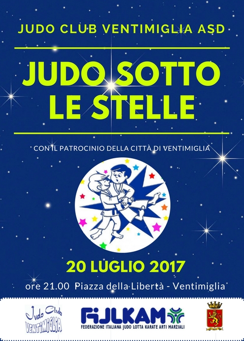 Judo sotto le stelle in piazza giovedì a Ventimiglia