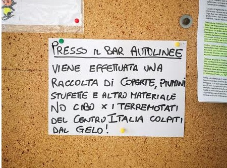 A Sanremo una raccolta di coperte e stufette per i terremotati del Centro Italia