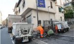 BRUCIATO UN CASSONETTO VICINO AL SUPERMERCATO EUROSPIN DI SANREMO