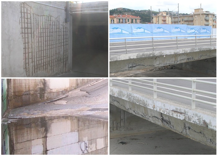 Bordighera, crepe sul ponte e sottopasso del Borghetto. La preoccupazione dei cittadini
