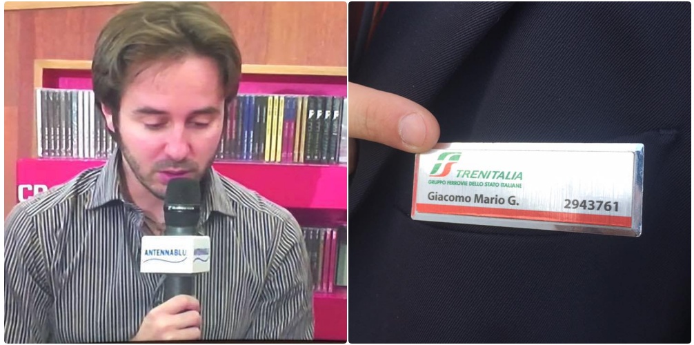 CANTAUTORE IMPERIESE SVENTA AGGRESSIONE A CONTROLLORE TRENO INTERCITY