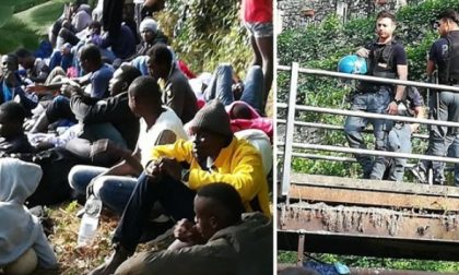 CAROVANA DI MIGRANTI DIRETTA AL CONFINE BLOCCATA A TORRI E OLIVETTA