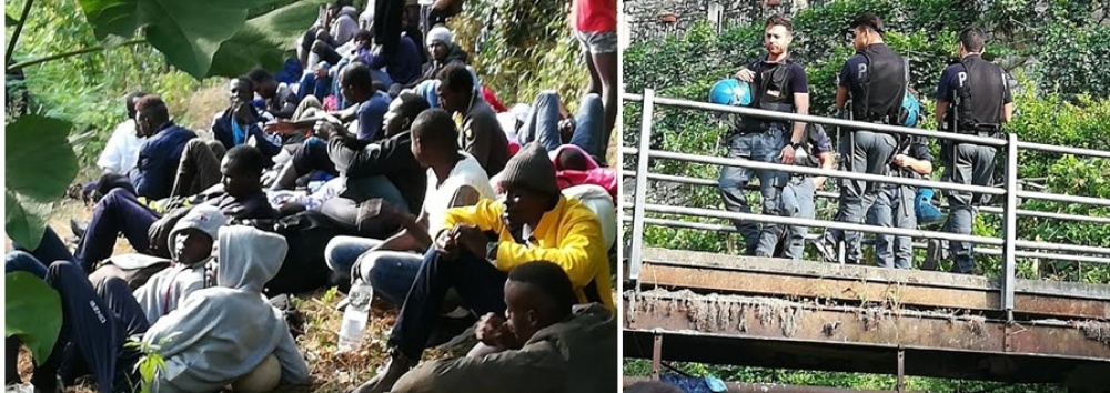 CAROVANA DI MIGRANTI DIRETTA AL CONFINE BLOCCATA A TORRI E OLIVETTA