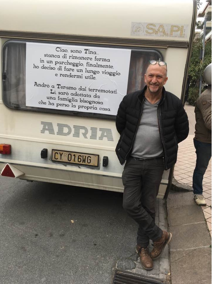 DA VENTIMIGLIA A TERAMO PER CONSEGNARE UNA ROULOTTE A UNA 80ENNE TERREMOTATA