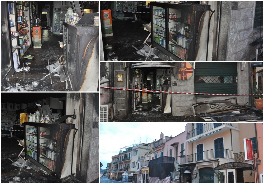 ESPLOSIONE PIU’ INCENDIO: ATTENTATO ALLA FARMACIA DEL VICESINDACO NUVOLONI DI RIVA LIGURE/ VIDEO/ PARTICOLARI