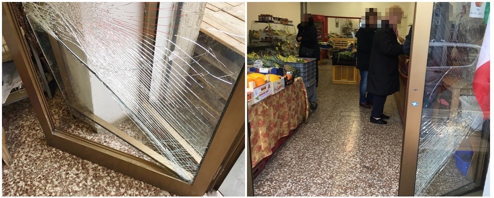 FURTO CON SPACCATA IN NEGOZIO ORTOFRUTTA VIA TENDA/ BOTTINO CIRCA 100 EURO