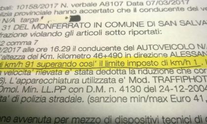 GROTTESCO: SANREMESE MULTATO PERCHE' PROCEDE AI 91 KM/H DOVE IL LIMITE DI VELOCITA' E' DI 90