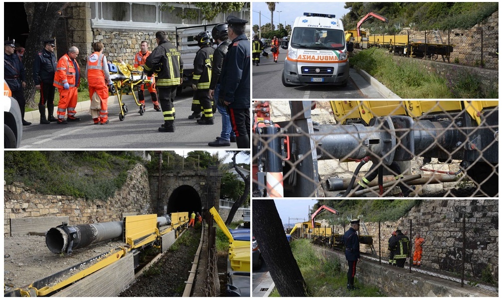 IMPERIA: OPERAIO GRAVEMENTE FERITO A UNA GAMBA DAL CROLLO DI UN PALO/ NEL CANTIERE DELL’EX FERROVIA