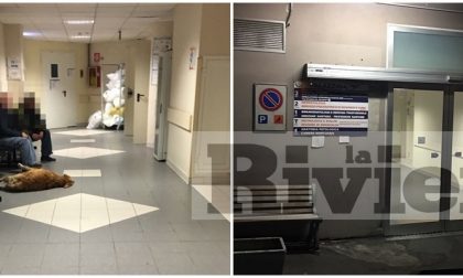 IMPERIA: SMANTELLATO BIVACCO DI CLOCHARD ALL'INGRESSO DEL REPARTO DI NEFROLOGIA DELL'OSPEDALE