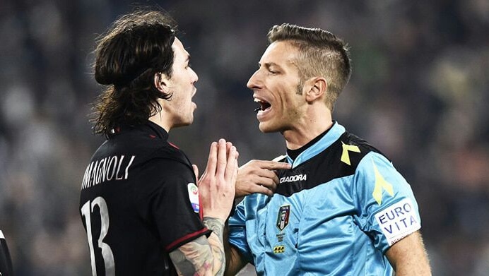 IMPERIA: 62ENNE TIFOSO MILANISTA DENUNCIATO PER LE MINACCE DI MORTE ALL’ARBITRO MASSA