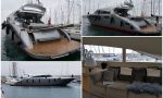 L'arrivo al porto vecchio del super yacht per il Festival di Sanremo/ Foto e video esclusivi