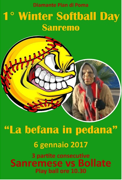 La Befana sul diamante di Pian di Poma. Venerdì primo match contro il Bollate per le ragazze del sofball sanremese