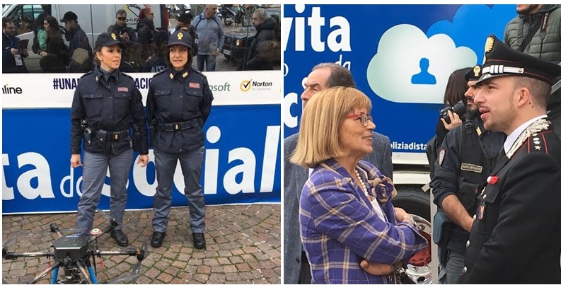 MISURE ANTI-TERRORISMO: IL Drone della Polizia di Stato si è alzato  in  volo sopra il Teatro Ariston