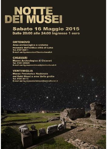 NOTTE DEI MUSEI AI  BALZI ROSSI: SABATO PROSSIMO DALLE 20 ALLE 24