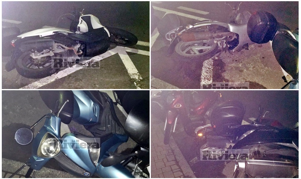 NOTTE DELIRANTE IN ARZIGLIA: VANDALI DANNEGGIANO DIECI SCOOTER/ L’IRA DEGLI ABITANTI/ FOTO