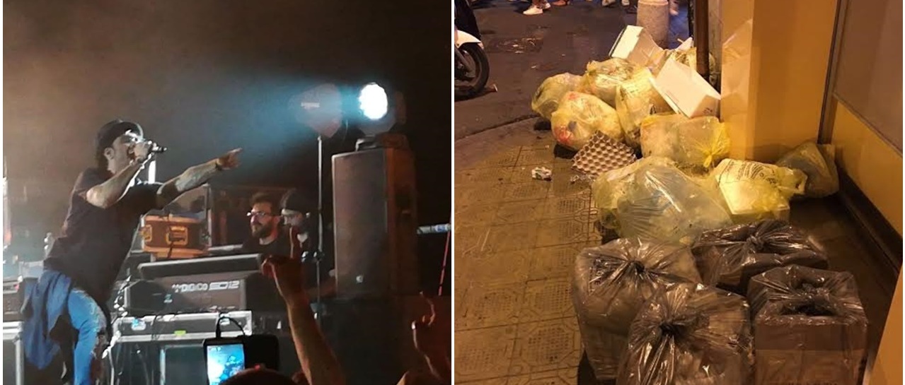 PIU’ RIFIUTI CHE SOLIDARIETA’ SABATO SCORSO A SANREMO/ LA FOTO DI UN NOSTRO LETTORE