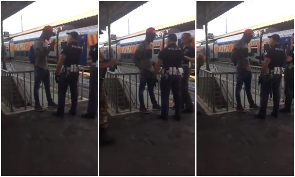 Poliziotto Stazione Ventimiglia migranti video4