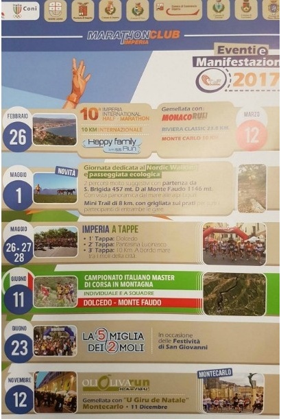 Presentati in Comune i prossimi eventi organizzati dal Club Marathon Imperia