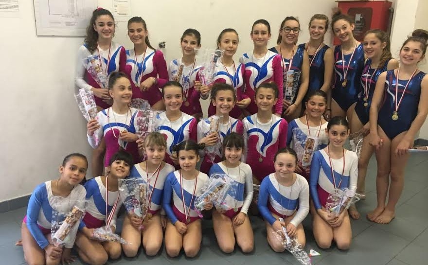 RICCO MEDAGLIERE PER LE GINNASTE DELLA RIVIERA DEI FIORI E GINNASTICA IMPERIA  ALLA 2^ PROVA DEL CAMPIONATO INDIVIDUALE SILVER GAF E GAM