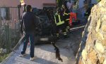 SANREMO: AUTO IMPAZZITA SI SCHIANTA SUL CANCELLO DI UNA VILLETTA IN VIA LAMARMORA / FERITO IL CONDUCENTE