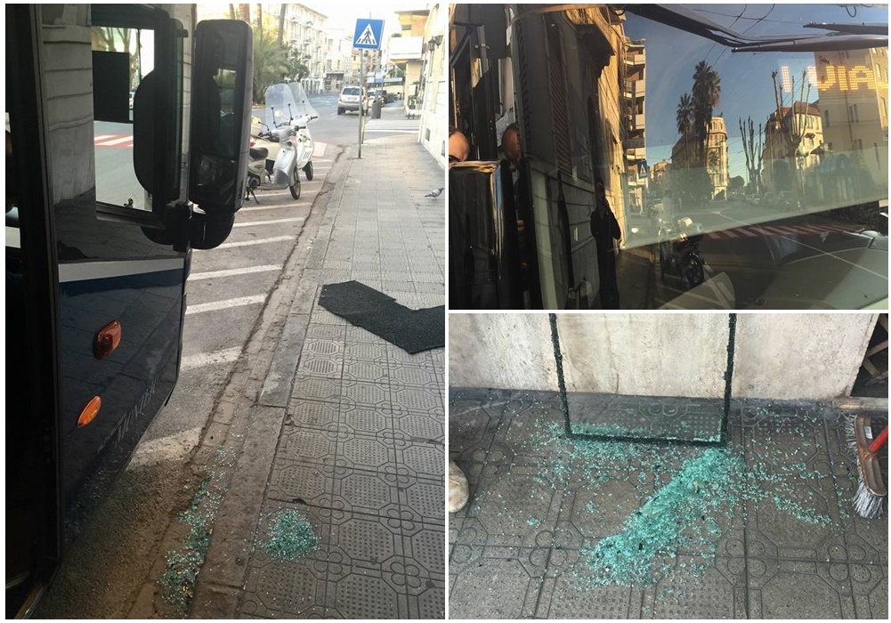 SANREMO: BUS SPAGNOLO ASSALTATO DAI LADRI IN CORSO ORAZIO RAIMONDO