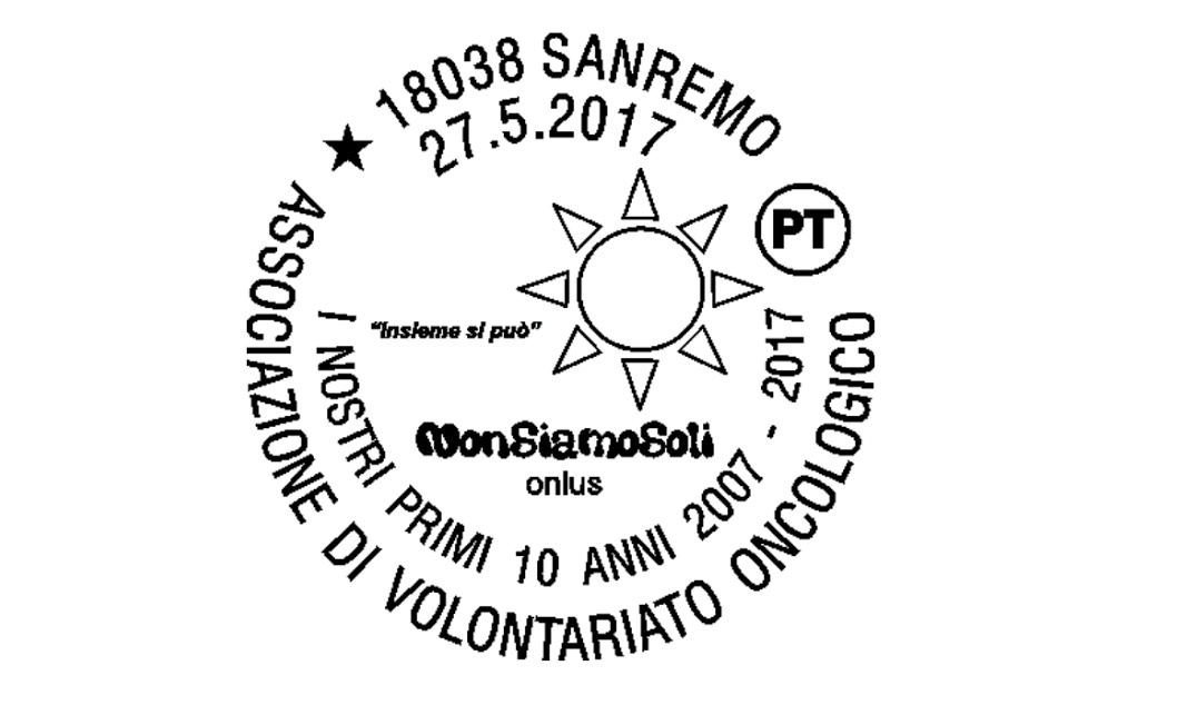 Sanremo: per i dieci anni di “Non siamo soli” un regalo anche da Poste Italiane
