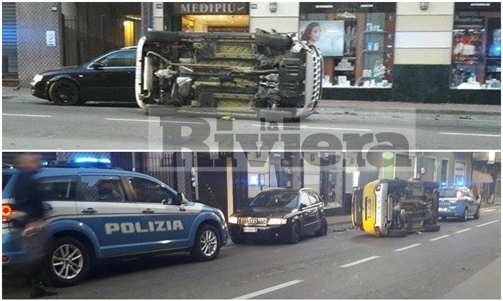 VALLECROSIA: 32ENNE SI CAPPOTTA CON L’AUTO SUL RETTILINEO DELL’AURELIA