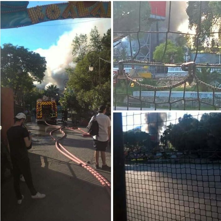 DALLA COSTA AZZURRA: VASTO INCENDIO NEL PARCO GIOCHI “KOALAND” DI MENTONE