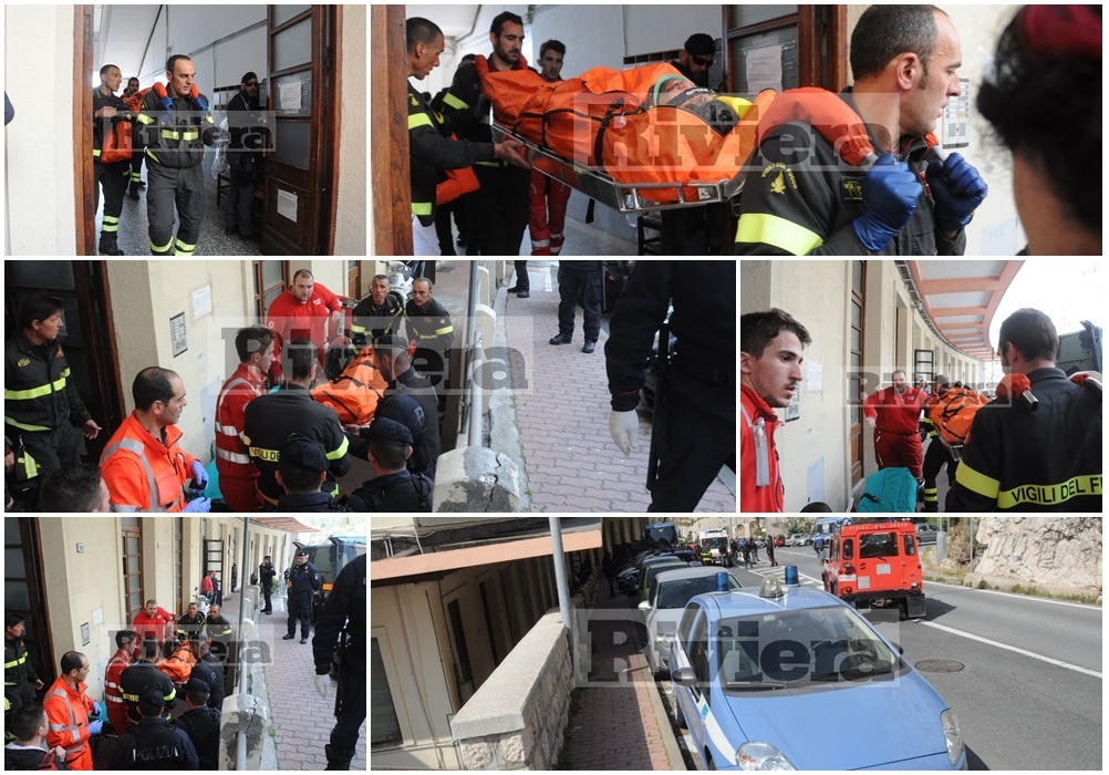 VENTIMIGLIA: MIGRANTE VOLA NEL DIRUPO A PONTE SAN LUIGI, A POCHI METRI DALLA FRANCIA/ FOTOSERVIZIO