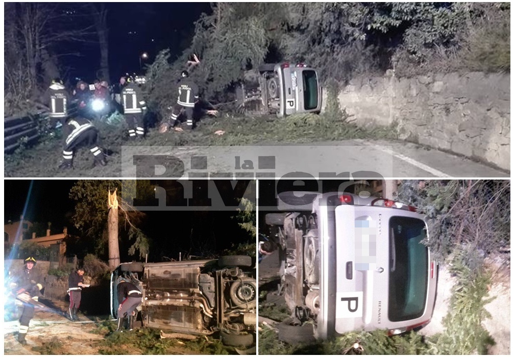 VENTIMIGLIA: TRE AUTO COINVOLTE NEL CROLLO DI UN ALBERO SULLA STATALE 20/ DUE FERITI/ PARTICOLARI