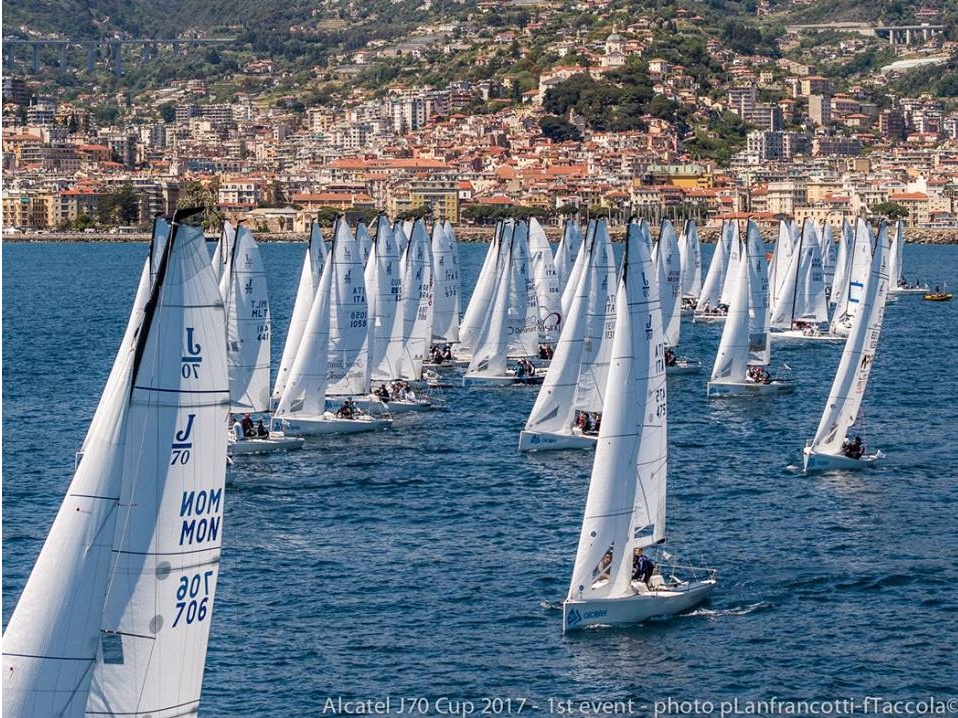 Vela, Sanremo: si conclude con solo due regate all’attivo la prima tappa dell’Alcatel J/70 Cup