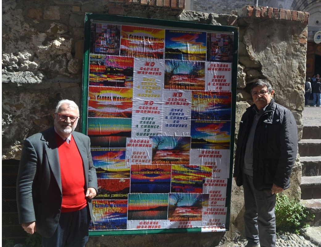Ventimiglia: un artista e un sociologo contro il riscaldamento globale