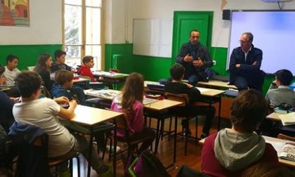 Visita nelle scuole del sindaco di Sanremo Biancheri con il conduttore Rai Carlo Conti