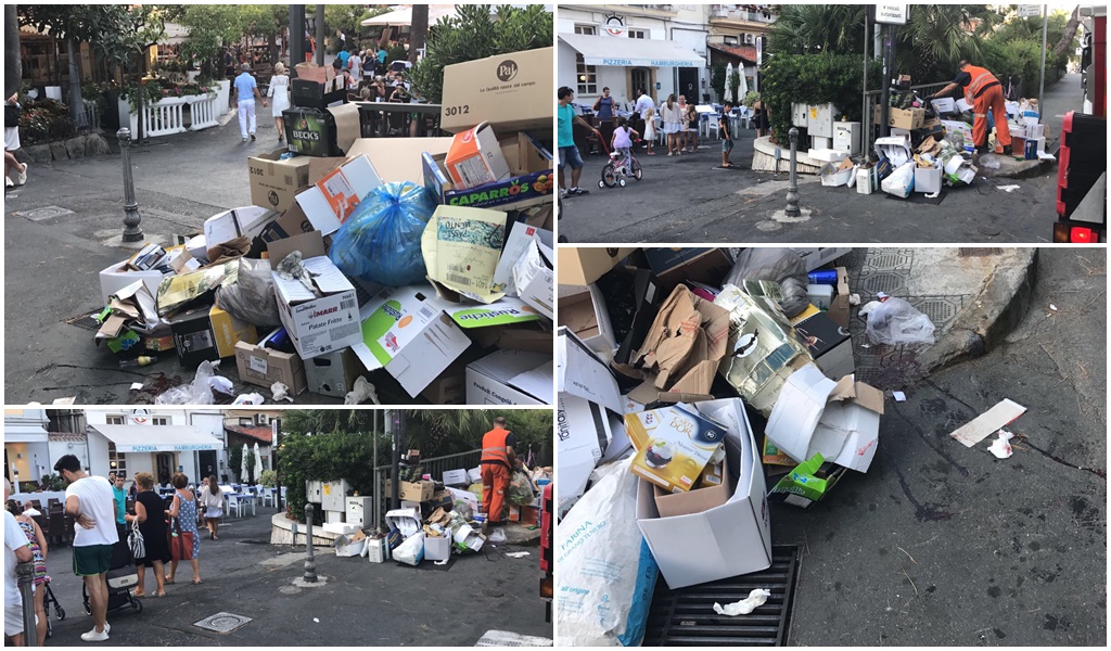 I ristoratori “bloccano” Via Nino Bixio con la spazzatura. Ecco il perchè