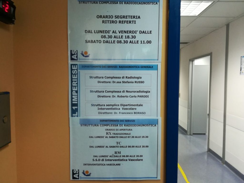 Macchina della Tac rotta ad Imperia: pazienti rimandati a casa