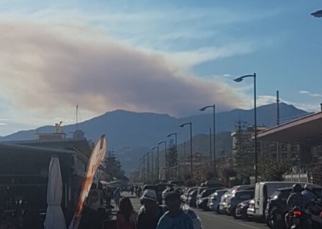 Brucia bosco. Fumo visibile fino a Sanremo. Distrutti 12 ettari di vegetazione