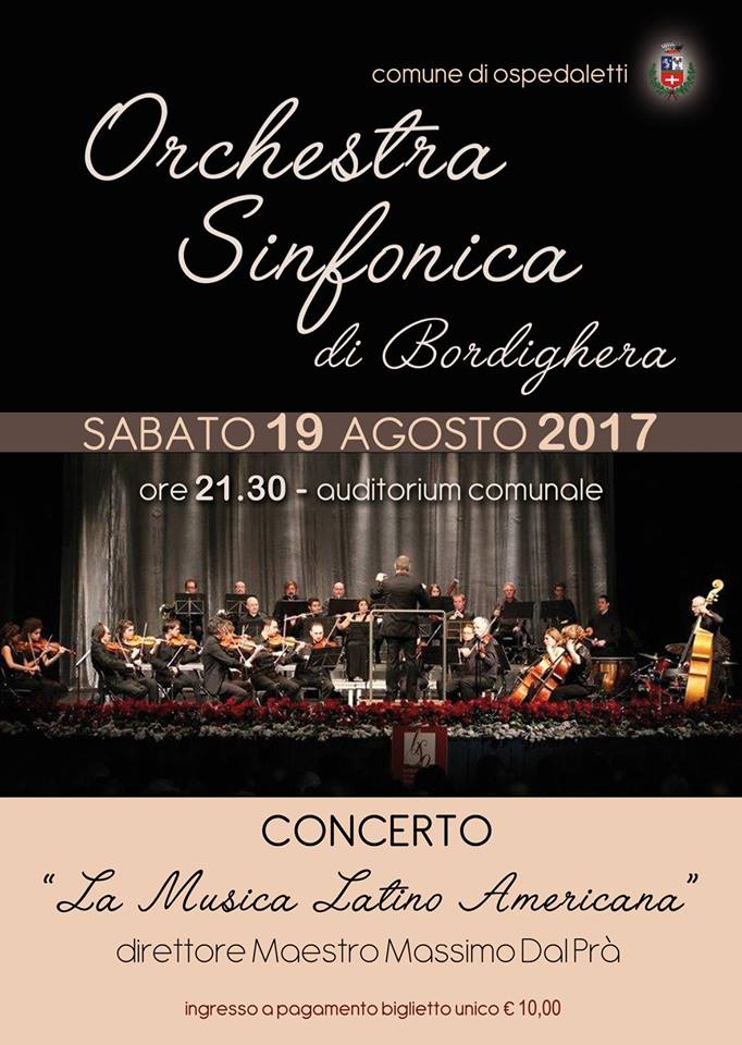 Appuntamento con l’orchestra sinfonica ad Ospedaletti