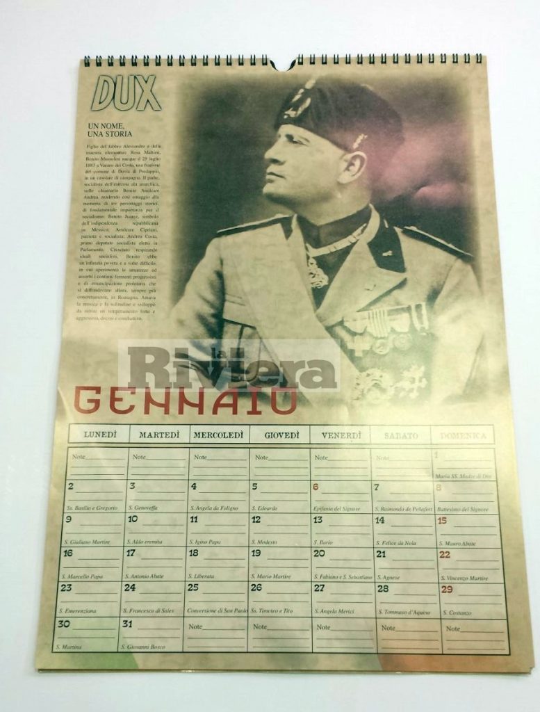 Calendario Mussolini Vallecrosia Roberto Lo Castro