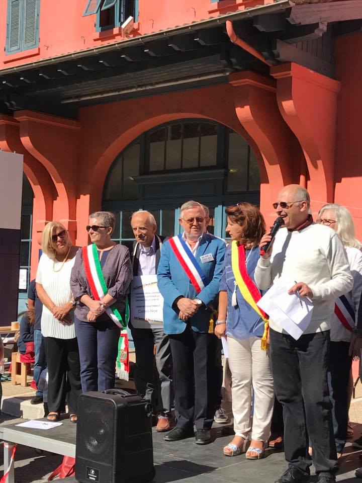 Manifestazione ferrovia Cuneo Nizza Ventimiglia3