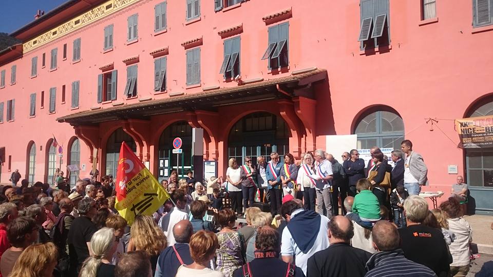 Manifestazione ferrovia Cuneo Nizza Ventimiglia4