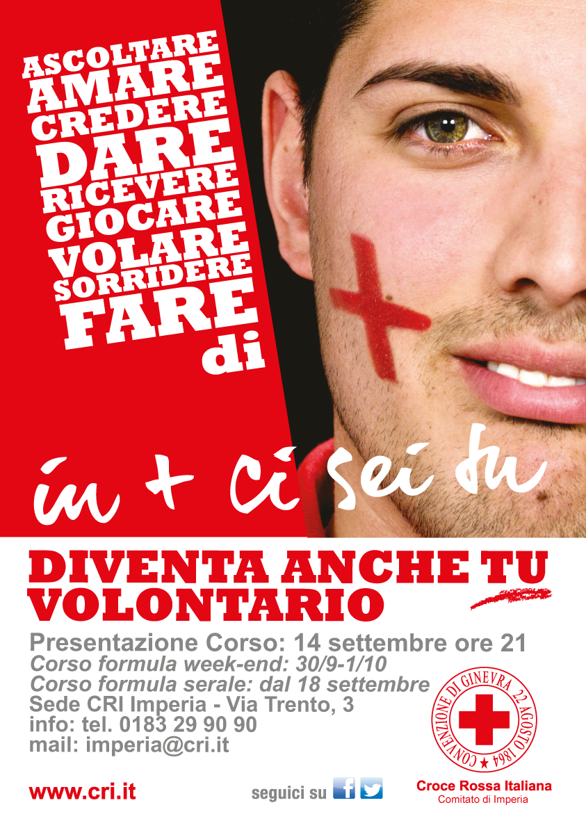Corso per aspiranti volontari CRI, questa sera l’incontro col comitato locale a Imperia