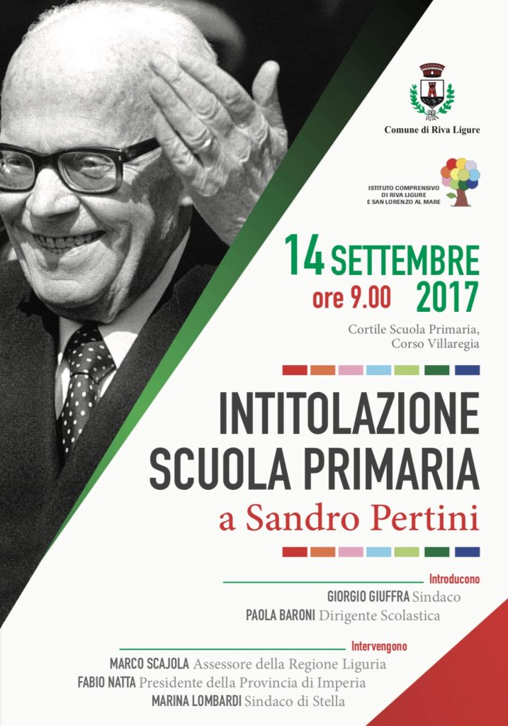 Riva Ligure, scuola primaria intitolata a Sandro Pertini