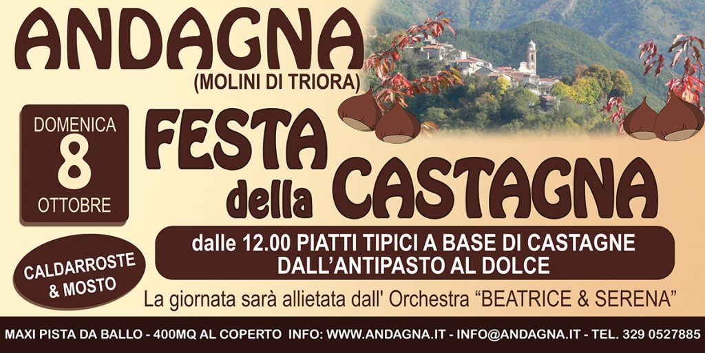 Goloso appuntamento a Andagna, arriva la festa della Castagna