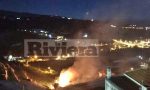 Brucia una serra a Poggio di Sanremo, vigili del fuoco sul posto /Foto