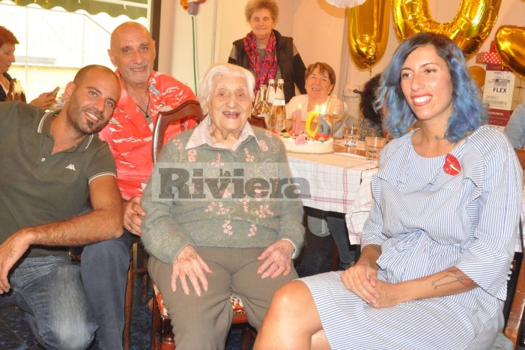Ventimiglia 105 anni nel 2017 Terzilia Elvira Rebaudi
