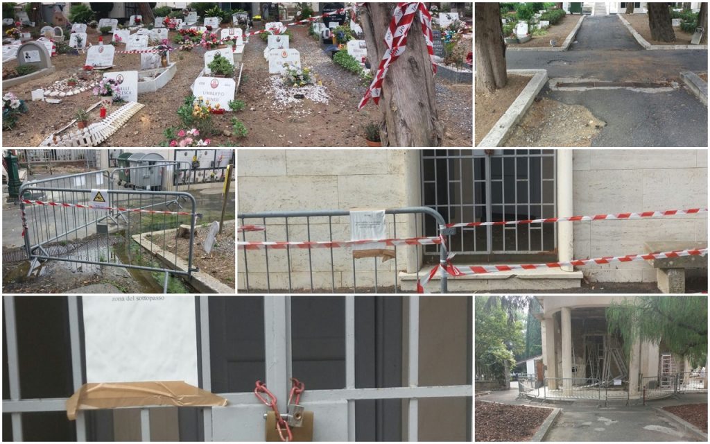 Cimitero di Valle Armea nel degrado: la rabbia dei parenti dei defunti