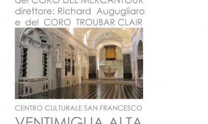 Domenica a Ventimiglia concerto dei Troubar Clair e coro del Mercantour