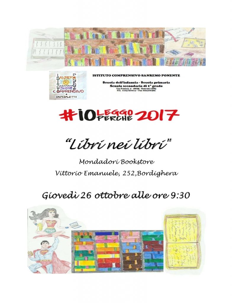 Raccolta di libri e spettacolo in libreria per la scuola media di Coldirodi
