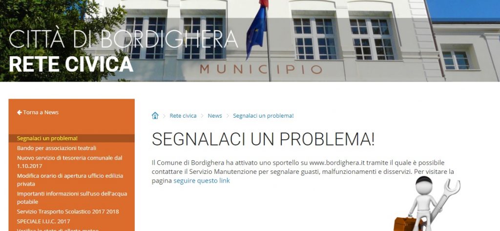 Problematiche del suolo pubblico: a Bordighera attivo uno sportello per le segnalazioni