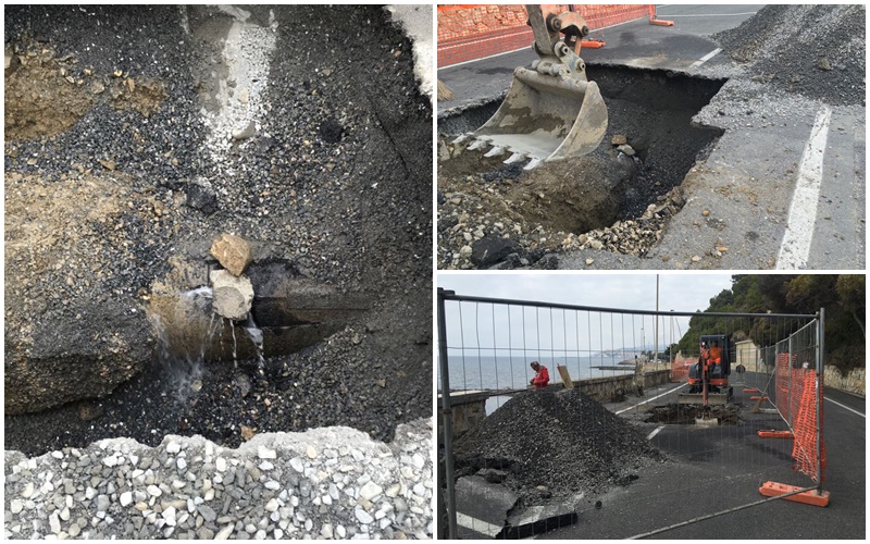 Ancora una perdita dalle tubature dell’acqua tra Imperia e Diano Marina